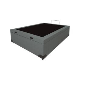 Cama Box Baú Casal Linhão Cinza Com Pistão A Gás
