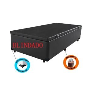 Cama Box Baú Solteirão King Blindado Linhão Preto