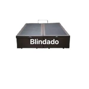 Cama Box Baú Queen Bipartido Blindado Linhão Marrom