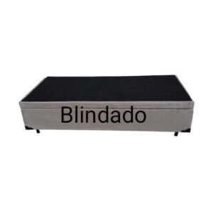 Cama Box Baú Solteirão King Blindado Suede Bege